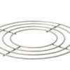 A circular baking rack on a white background.