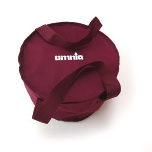 A Maroon Cloth Bag with the word amma on it.