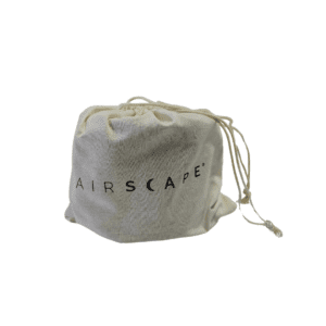 White drawstring bag with Airscape logo.