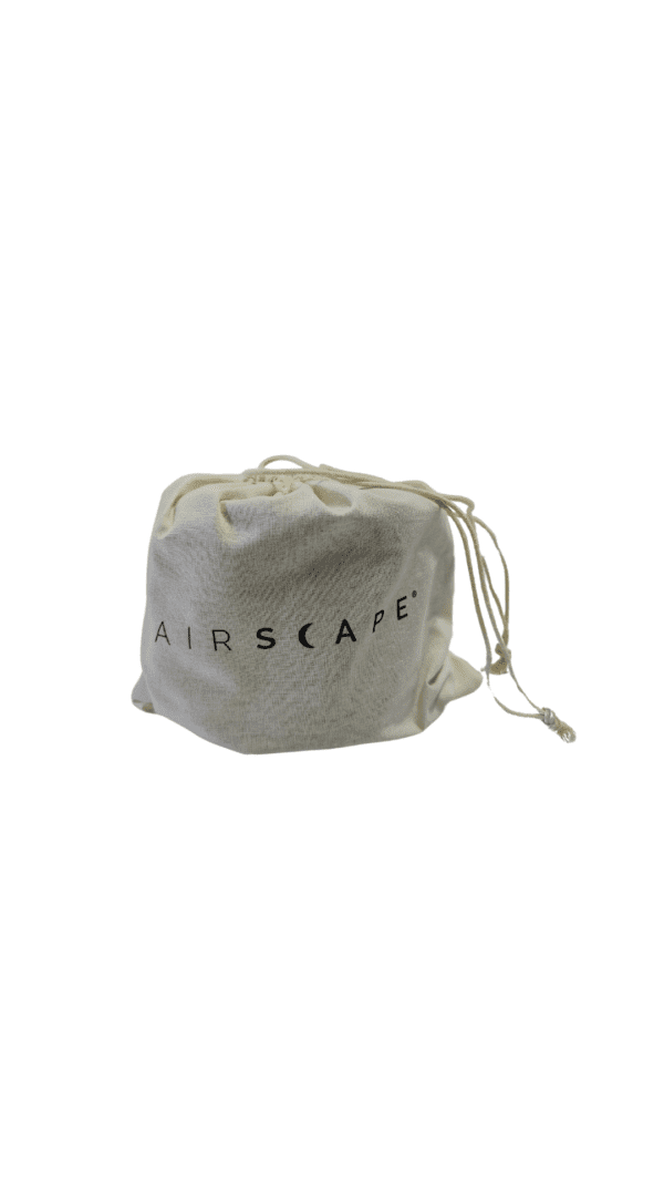 White drawstring bag with Airscape logo.