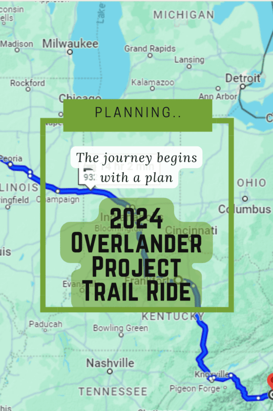 2024 Overlander Project Trail Ride map.