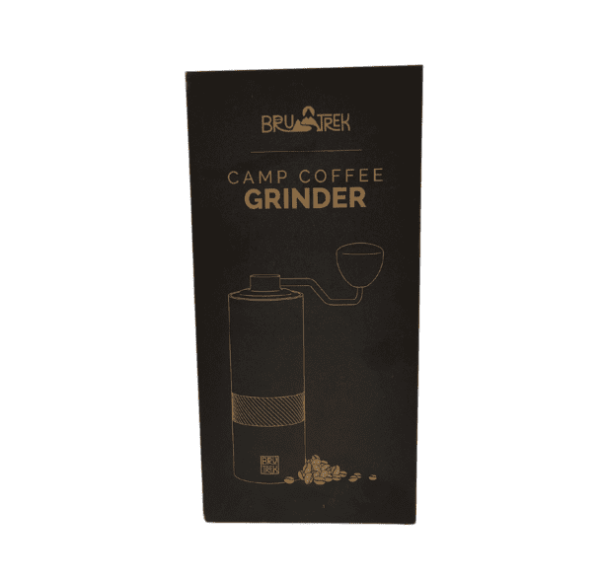 BruTrek camp coffee grinder packaging.