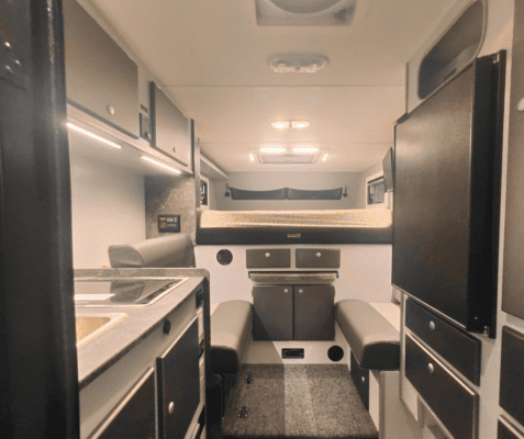 A view of the inside of an rv.